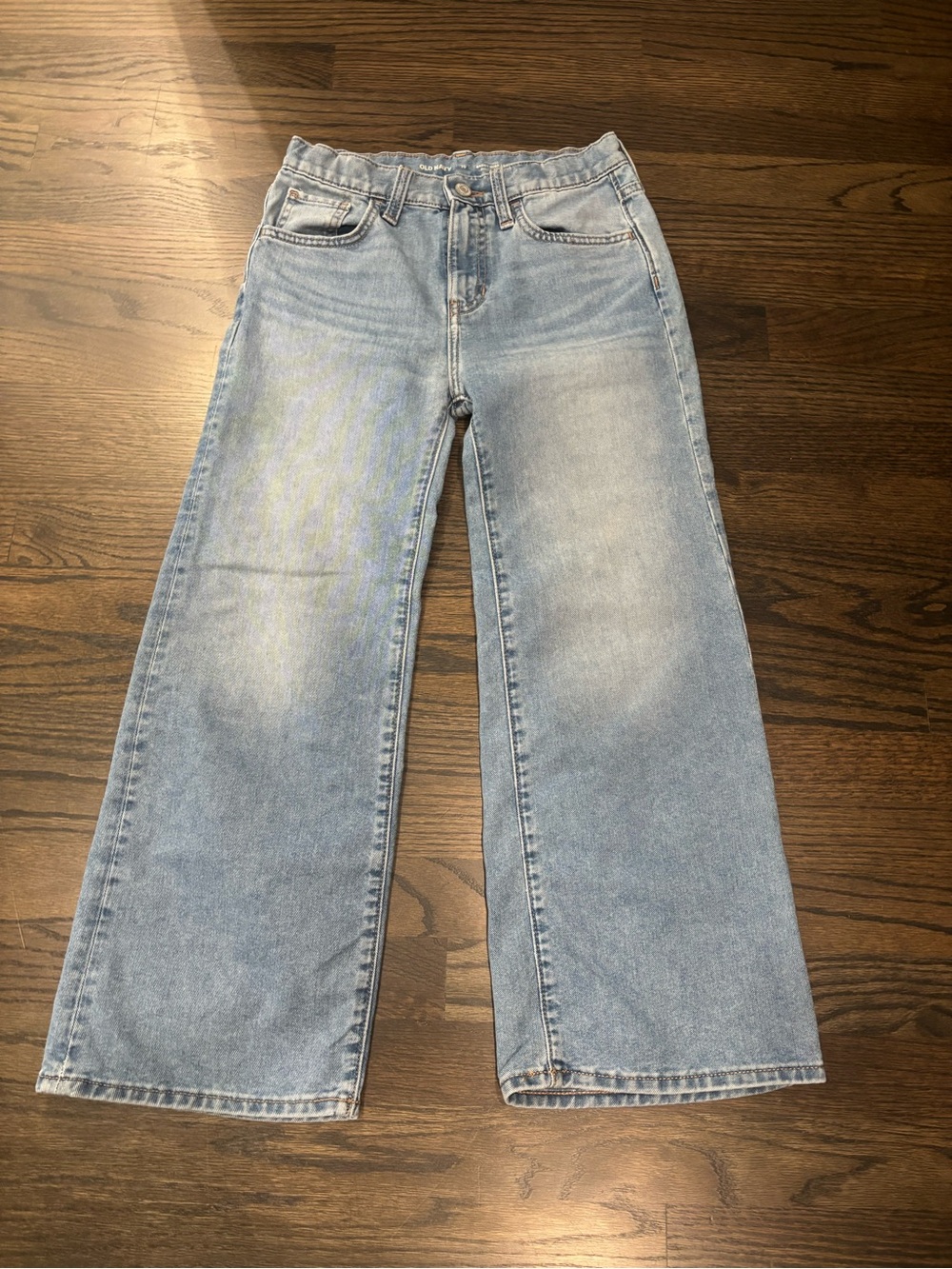 OLD NAVY GIRLS HR BAGGY WIDE LEG JEANS